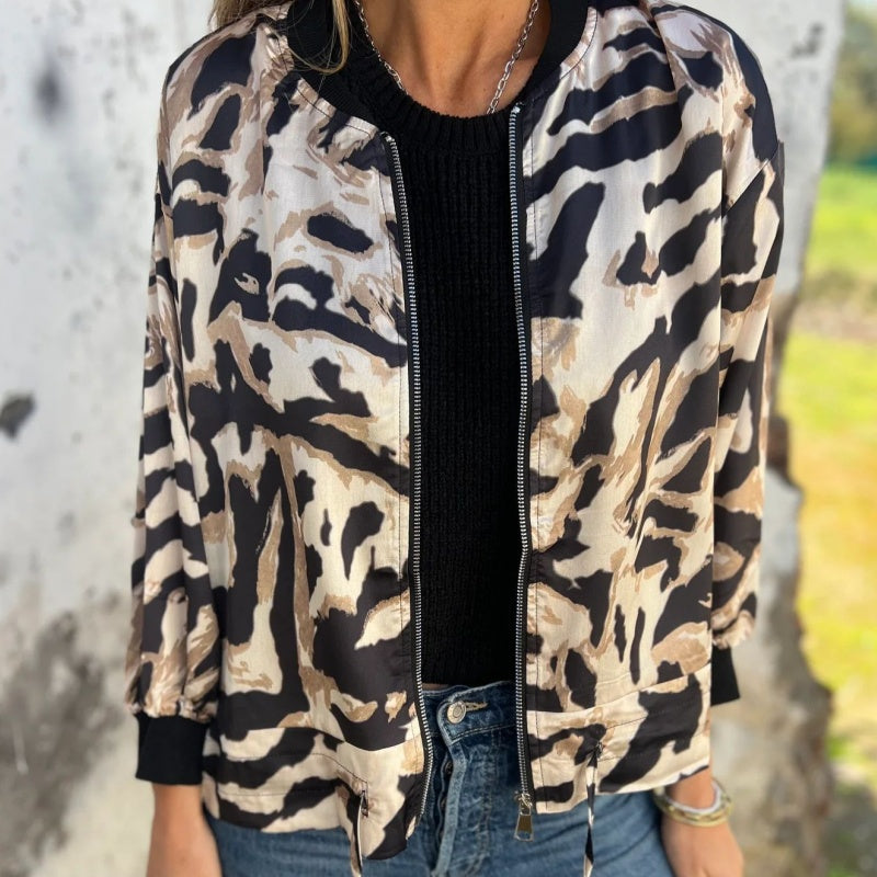 Icone™ ZebraJacket: Elegant Stilren Zebramönster Jacka