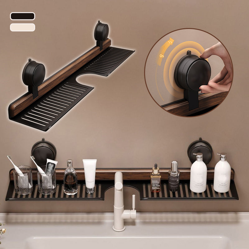 GlideHold® BathroomRack™: Modernt Sugande Badrumsställ Med U-Räffla Design
