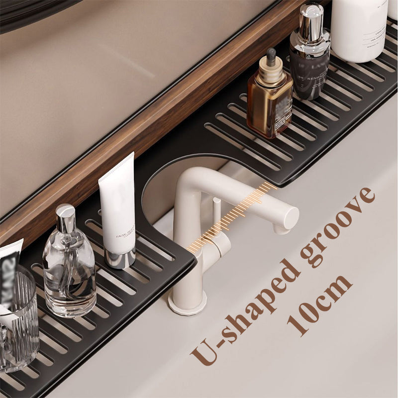 GlideHold® BathroomRack™: Modernt Sugande Badrumsställ Med U-Räffla Design