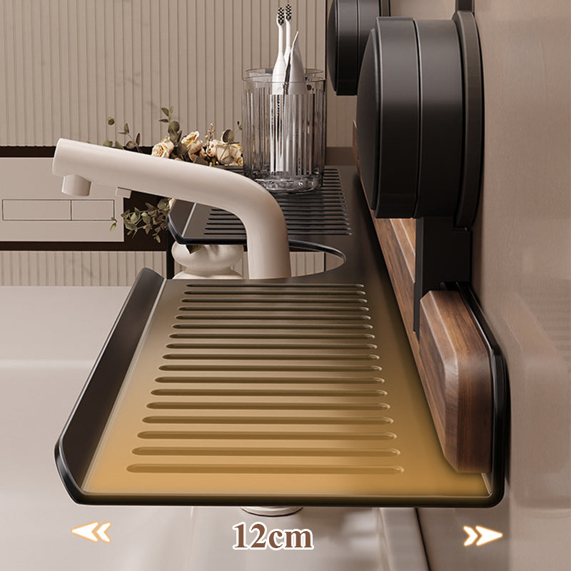 GlideHold® BathroomRack™: Modernt Sugande Badrumsställ Med U-Räffla Design