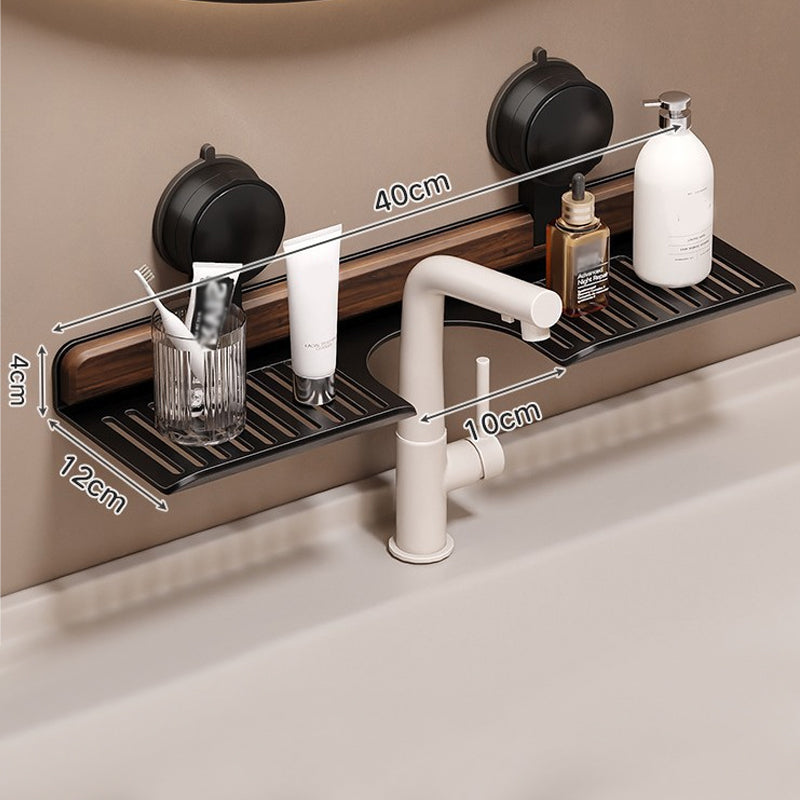 GlideHold® BathroomRack™: Modernt Sugande Badrumsställ Med U-Räffla Design