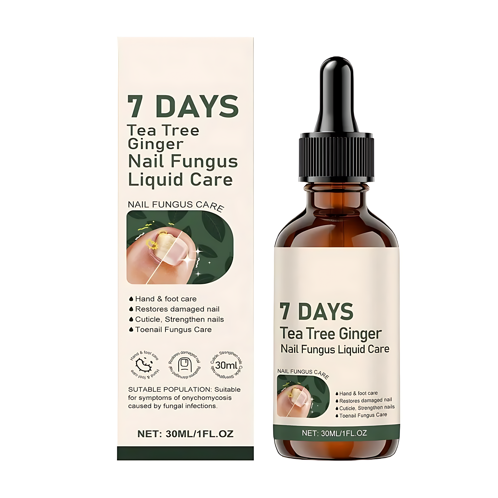 NailDrops 1+1 GRATIS: Flytande Nagelsvamp Reparation Läkning Droppar
