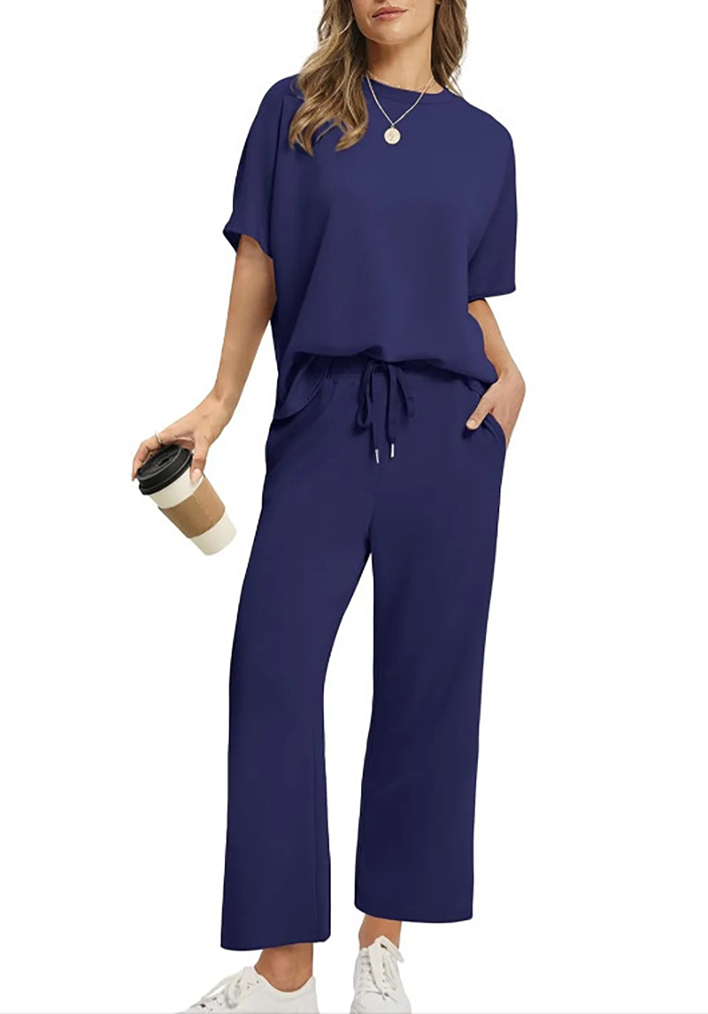 Icone™ ComfortSet: Casual Två-Delar Breda-Ben Bekväm Set