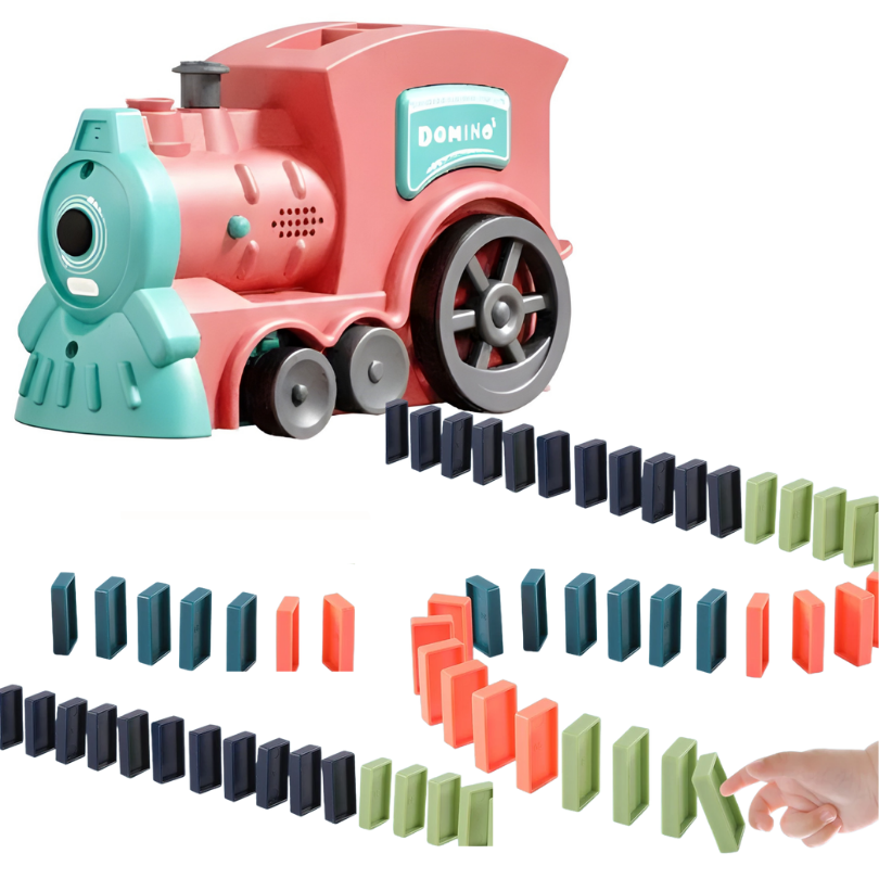 Kletshuts™ DominoTrain - Automatisk Domino Läggning Tåg Uppsättning