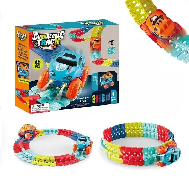 Kletshuts™ RaceTrack: Pedagogisk Rolig Kreativ Flexibel Racerbilsbana