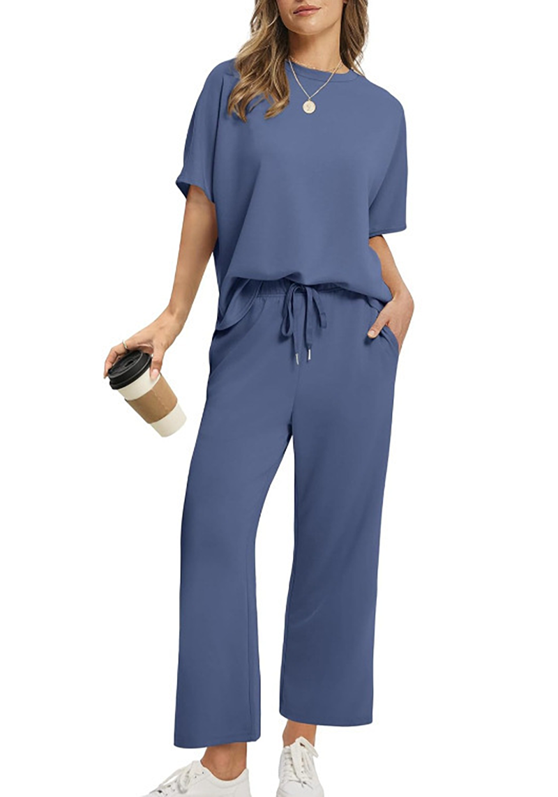 Icone™ ComfortSet: Casual Två-Delar Breda-Ben Bekväm Set