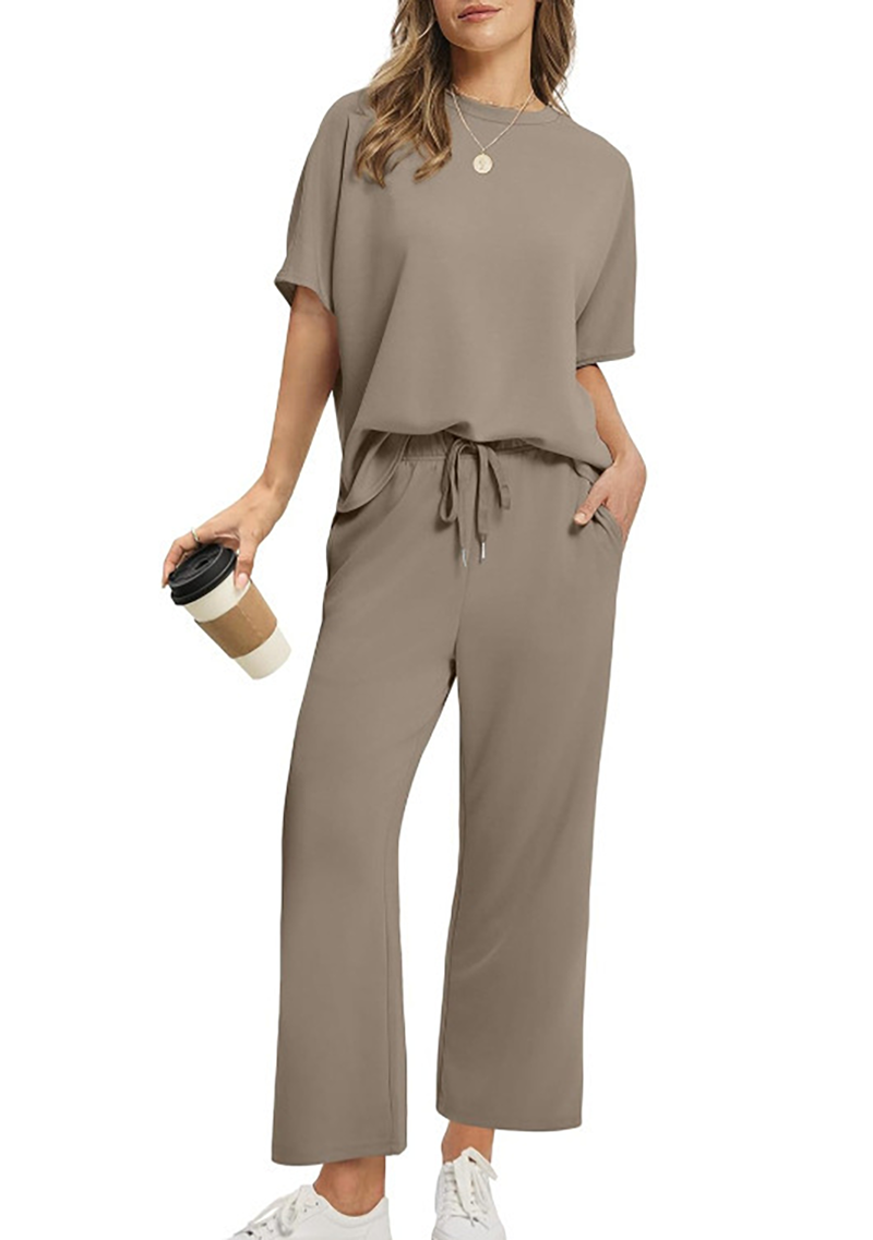 Icone™ ComfortSet: Casual Två-Delar Breda-Ben Bekväm Set