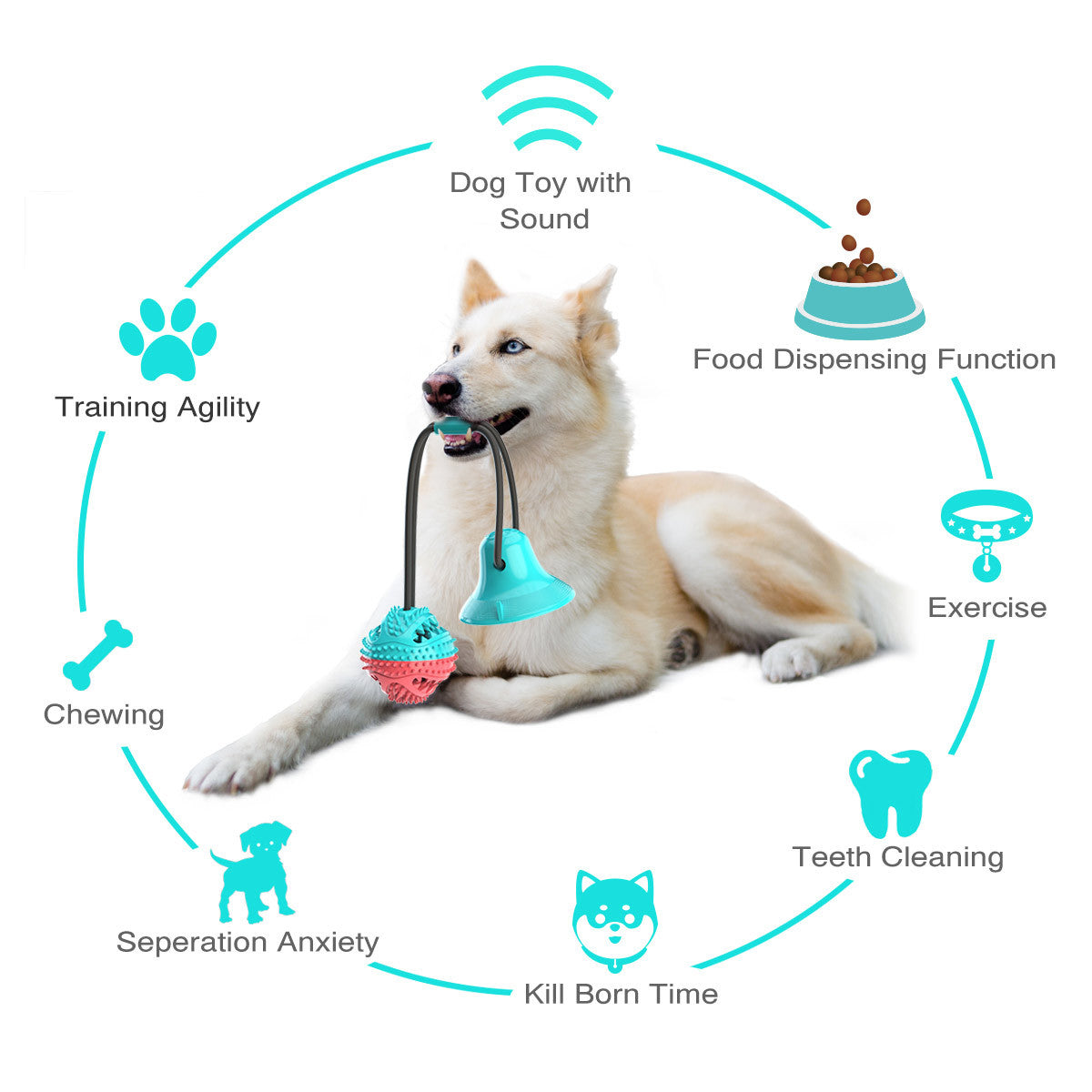 DogFri™ TugToy - Primal Sugande Interaktiv Dragleksak