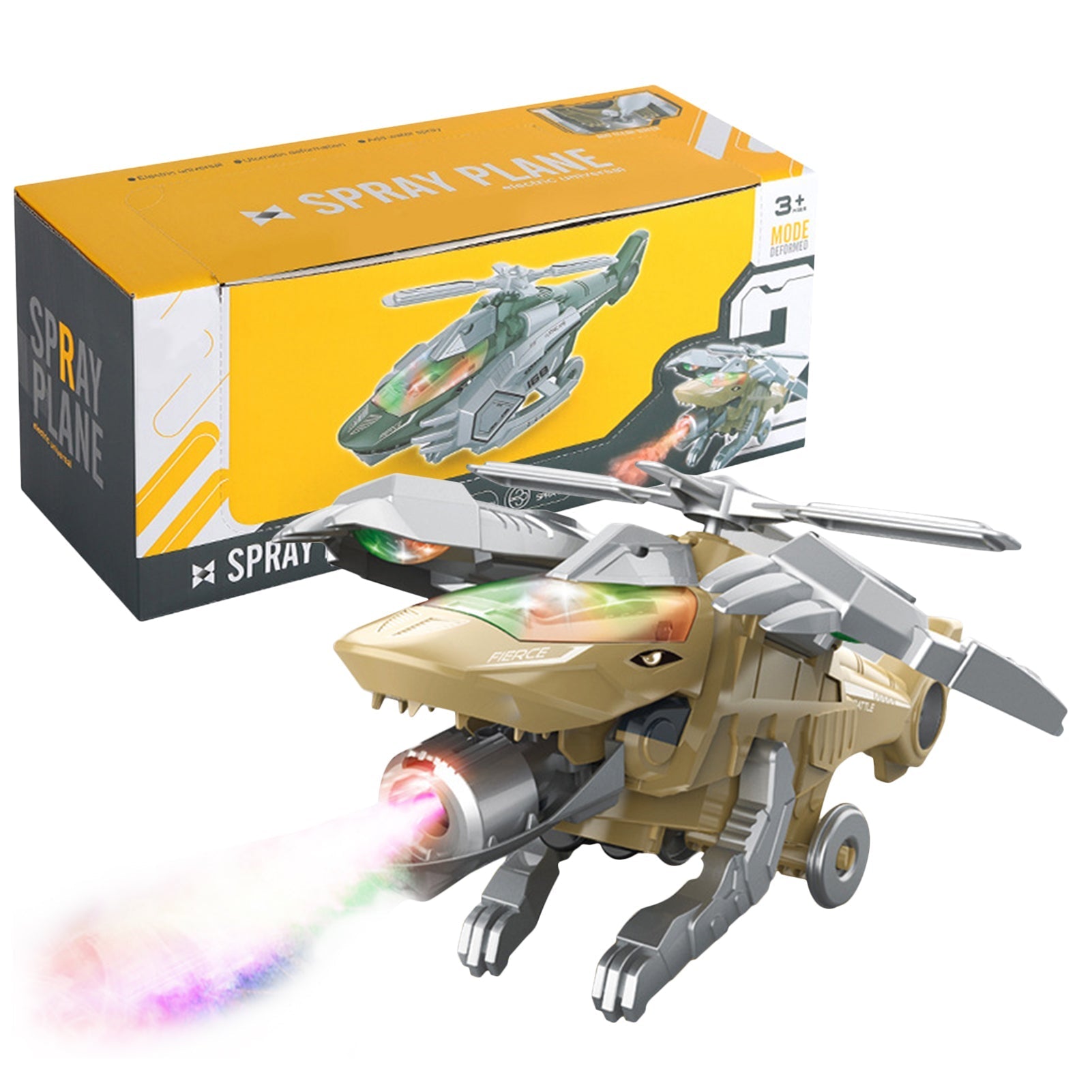 Kletshuts™ Dino - LED Transformerande Dinosaurie Helikopter Leksak