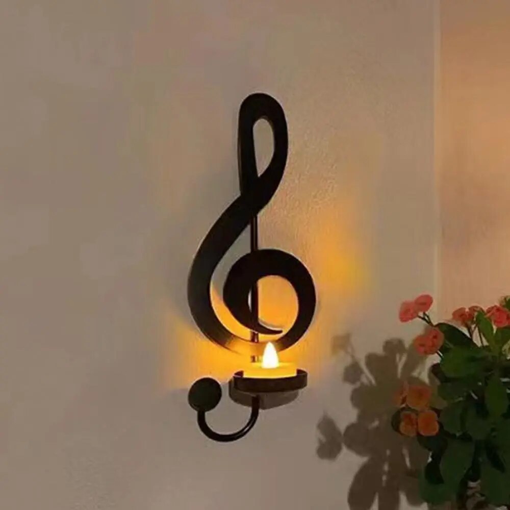 Ledsen™ CandleHolder - Musikalisk Not Väggmonterad Ljushållare